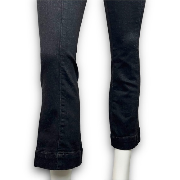 HELMUT LANG Pull On Crop Flare Black Neutral Minimalist Y2k Jeggings Goth Boho - Picture 5 of 12